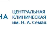 Central Clinical Hospital No. 2 named after. N.A. Semashko JSC Russian Railways – gastroenterology, coloproctology 